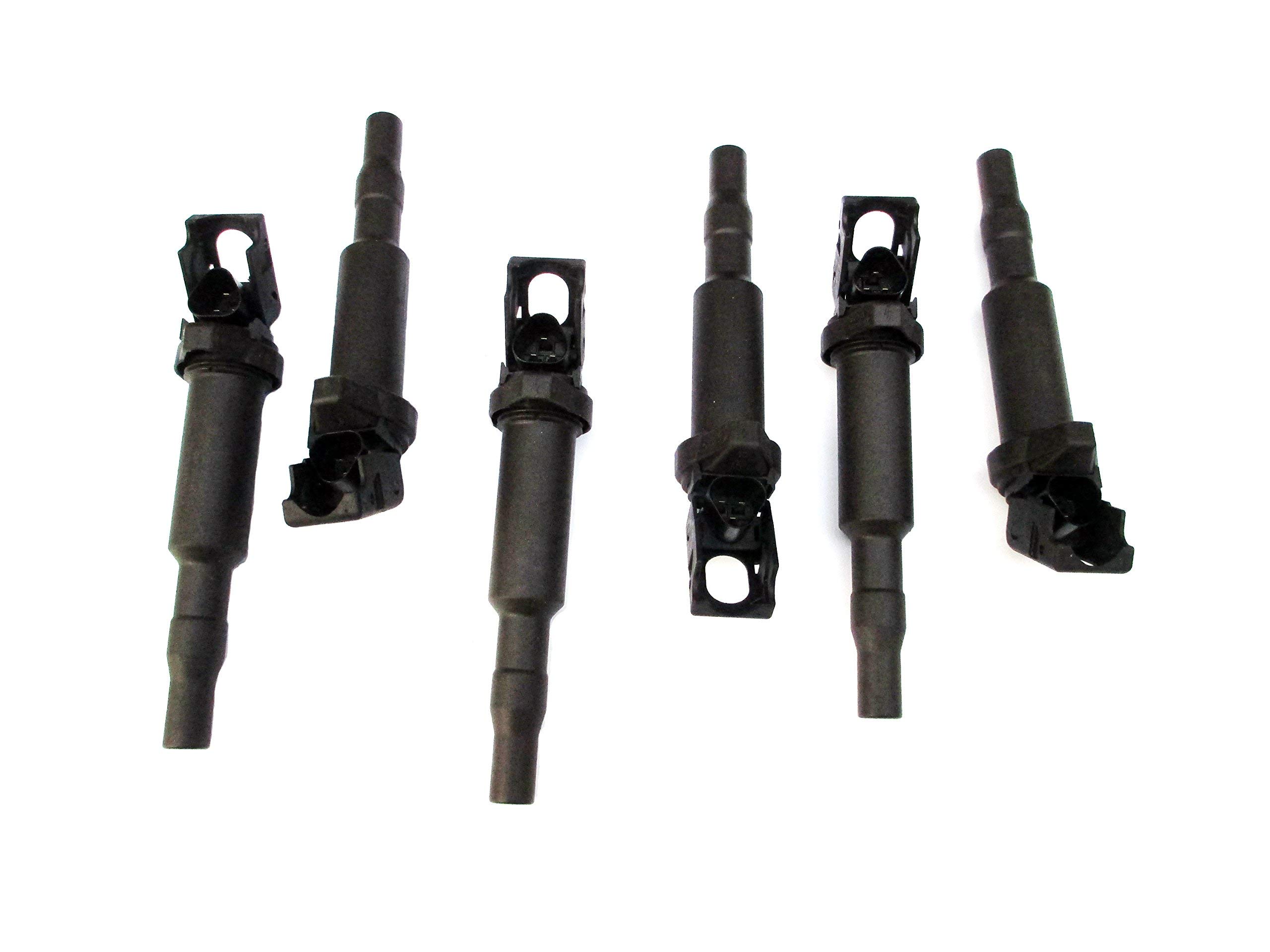 6 Pack Ignition Coil Replacement for BMW 335i 325i 328i 330i X3 E60 M5 525xi N54 - Compatible with Bosch 0221504470 & BMW 12137594937 12137562744 12137571643 - Perfect for Engine Performance & Smooth Driving