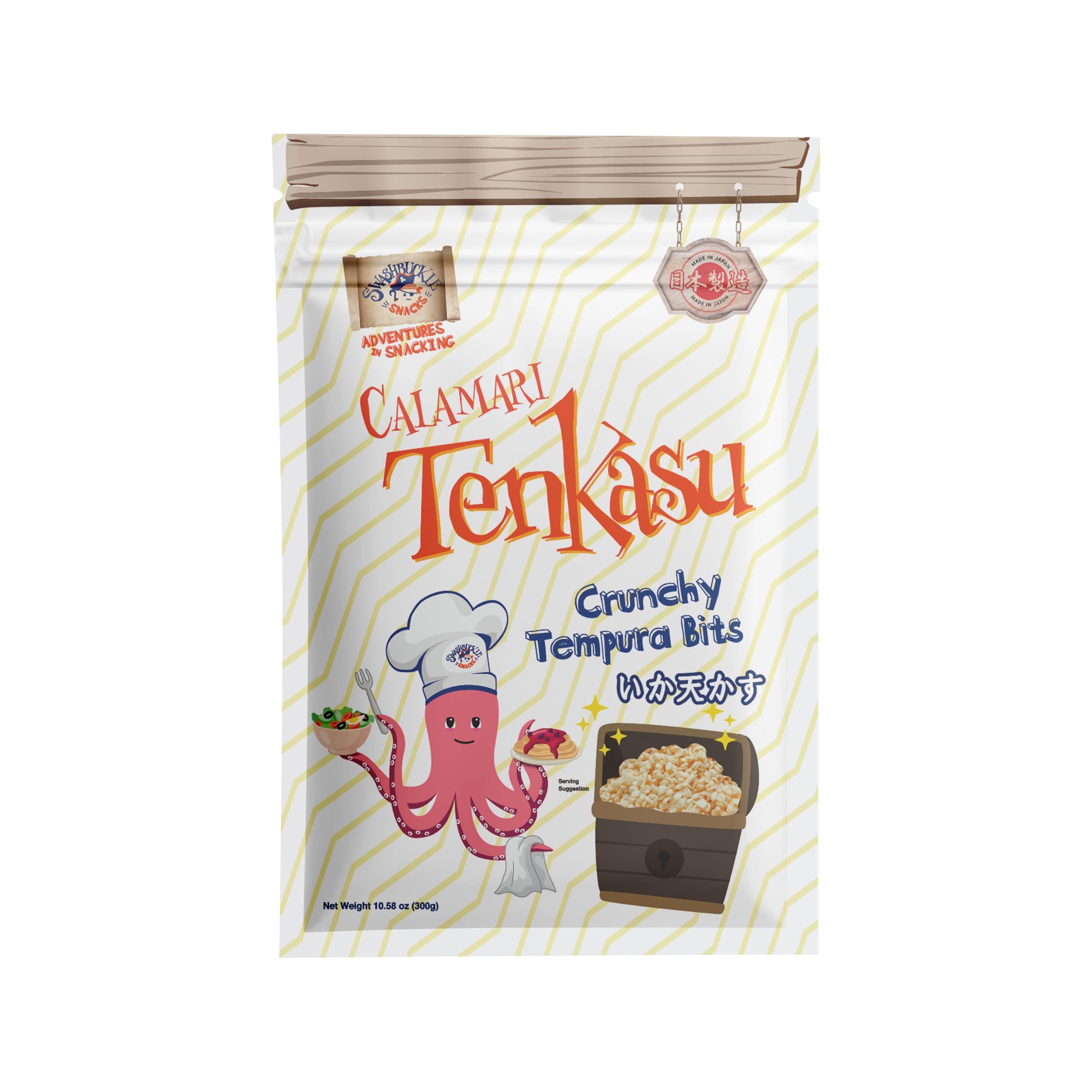 Swashbuckle Snacks Tenkasu Tempura Bits 10.58oz (300g) - Crunchy Japanese Rice Topping for Ramen, Udon & Salads - Authentic Japanese-Made Snack