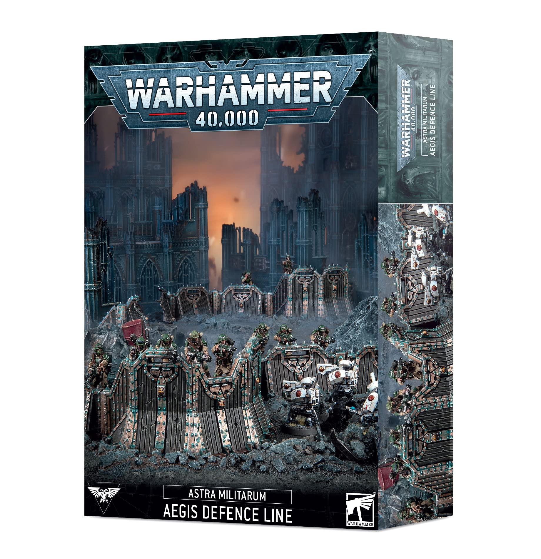 Warhammer 40K Astra Militarum Aegis Defence Line - Miniature Terrain Set for Tabletop Wargaming & Strategy Games - Perfect for 40K Battlefields & Diorama Displays