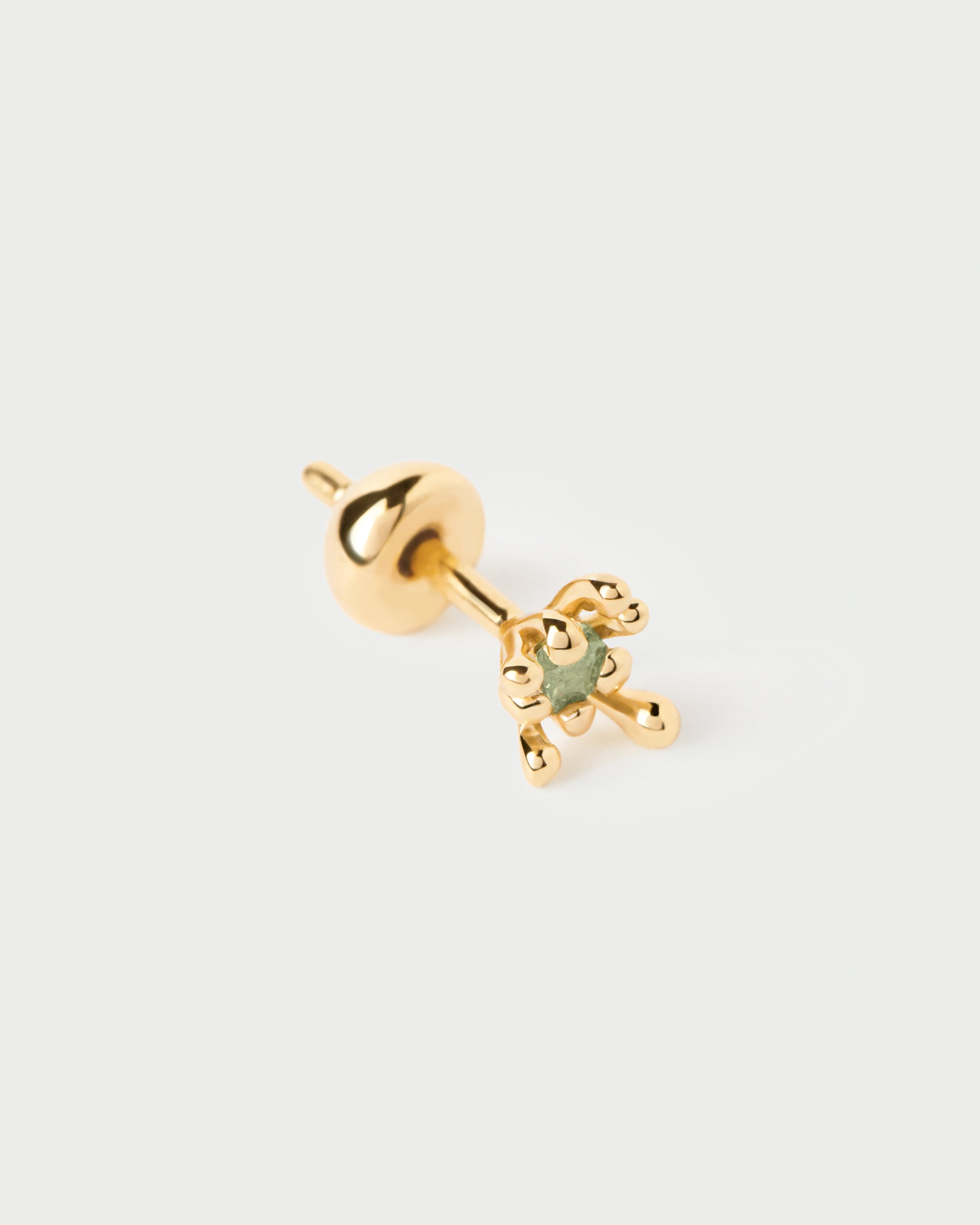 Green Fleur Single Earring - Elegant Floral Dangle Earrings for Women | Perfect for Parties, Weddings & Everyday Wear