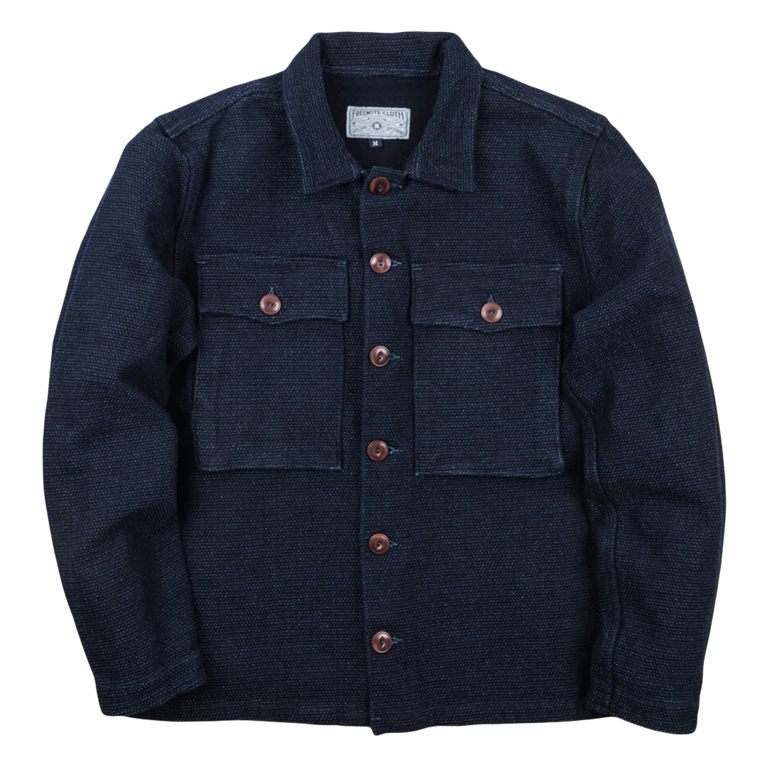 Freenote Midway Indigo Sashiko Denim Jacket - Premium Japanese Selvedge Workwear for Men | Perfect for Casual Wear, Outdoor Adventures & Vintage Style Enthusiasts