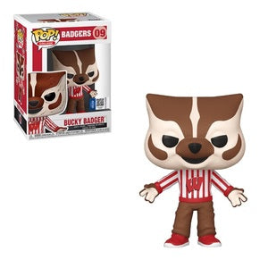 College Pop! Vinyl Figure Bucky Badger [09] - Funko Pop Collectible for Wisconsin Badgers Fans - Perfect for Dorm Decor, Game Day Displays & Gift Giving