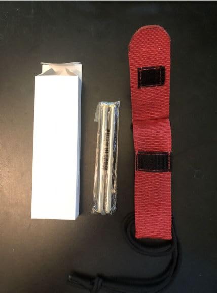 Premium Rosewood & Brushed Steel Travel Chopsticks with Nylon Lanyard Case - Portable Asian Dining Utensils for Camping, Picnics & On-the-Go Meals