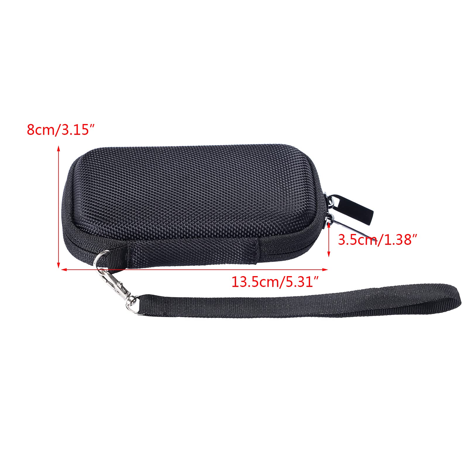 FENOHREFE EVA Hard Carrying Case for SSD & Hard Drives - Portable Protective Storage with Strap - Shockproof Shell for E81, External HDD, USB Drives - Perfect for Travel, Office & Data Backup