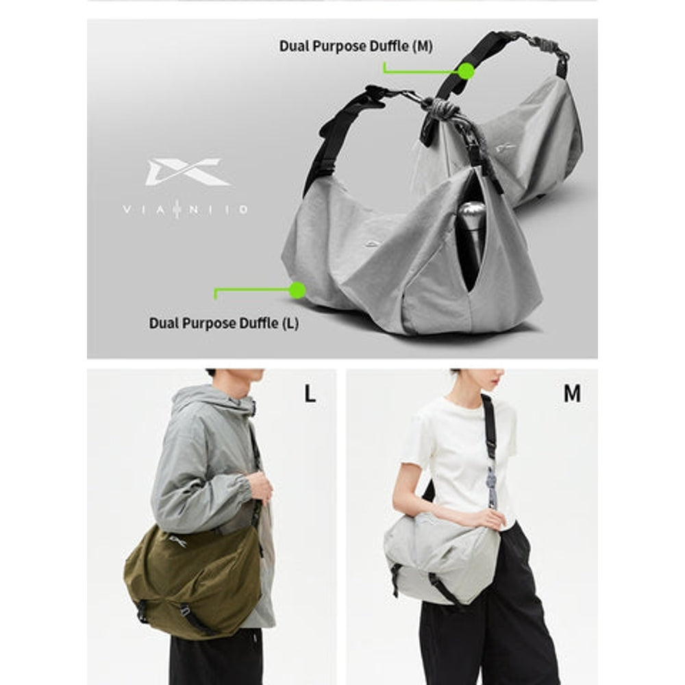 NIID VIA SERIES 22L Multi-Purpose Fitness Gym Bag - Light Grey - Perfect for Workouts, Travel & Everyday Use