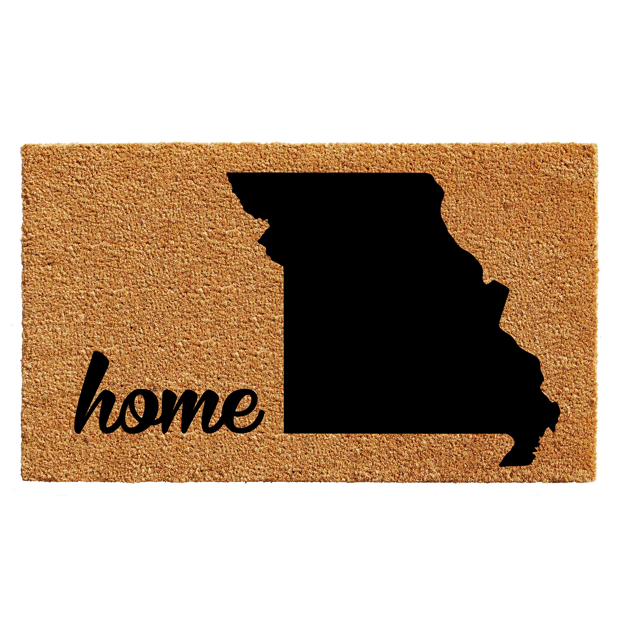 Calloway Mills 105292436 Missouri Doormat 24x36 Inches, Natural Black Coir Fiber Doormat for Front Door, Porch, Patio - Non-Slip, Durable & Weather-Resistant Welcome Mat for Home & Office Entrance