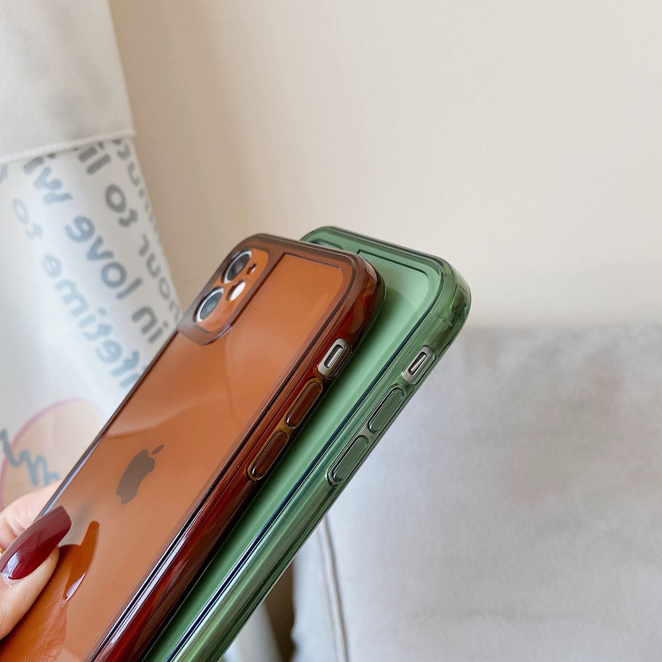 ZTOFERA Clear Soft Silicone Shockproof Phone Case for iPhone 12 (Not for iPhone 12 Pro) - Retro Transparent Gray Bumper Protective Cover | Perfect for Everyday Use, Outdoor Activities & Travel Protection
