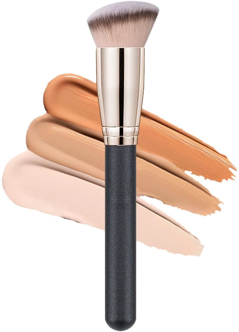 Famecia Angled Kabuki Brush - Liquid & Powder Foundation for Flawless Makeup