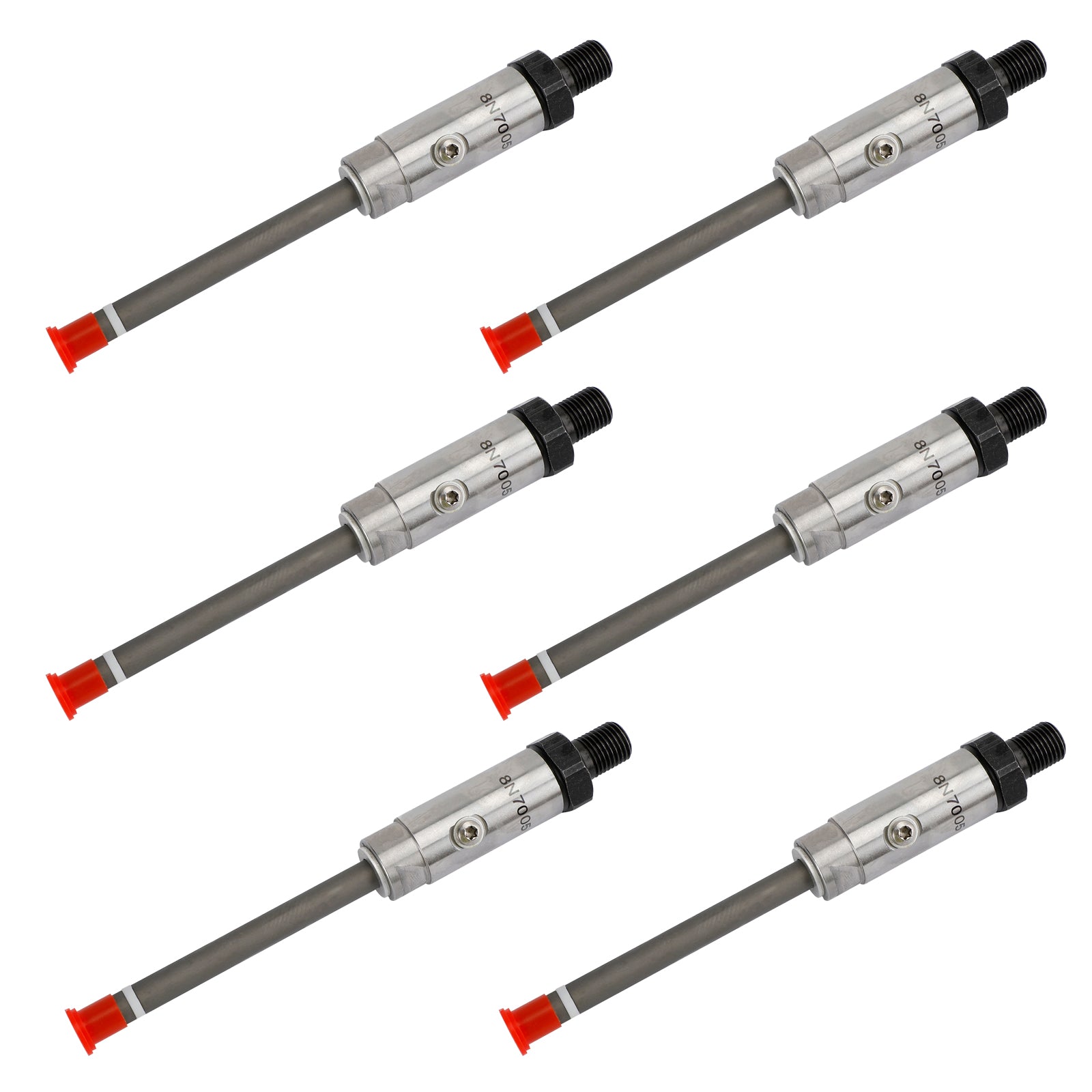 1/6 Sets 8N7005 Fuel Injector Pencil Nozzle for Caterpillar CAT 3304 3306 Engine - Replacement Parts for Heavy Equipment & Construction Machinery