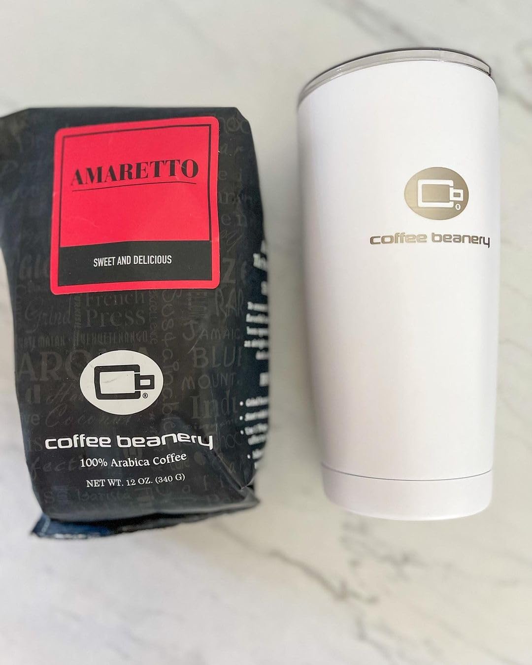 Amaretto Flavored Coffee by Coffee Beanery | 12oz Medium Roast 100% Arabica Ground Coffee | Specialty Gourmet Coffee for Home, Office & Gifting | Perfect for Morning Brew, Afternoon Pick-Me-Up & Coffee Lovers