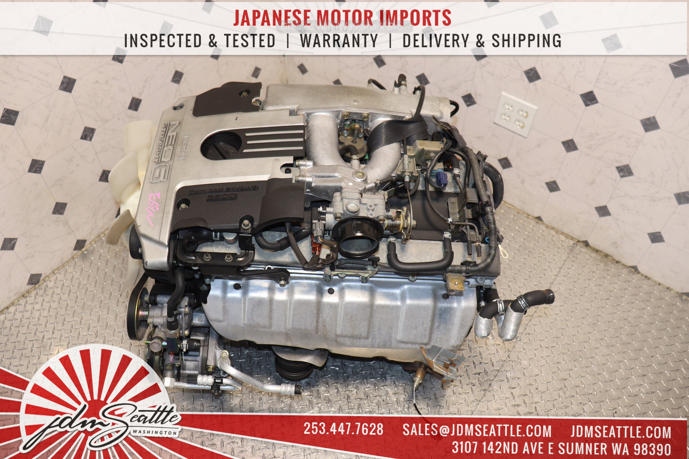 JDM R34 Nissan Skyline RB25DE 2.5L DOHC NEO 6-Cylinder Naturally Aspirated RWD Engine - Perfect for Skyline GT-T, Drift Builds & JDM Performance Upgrades