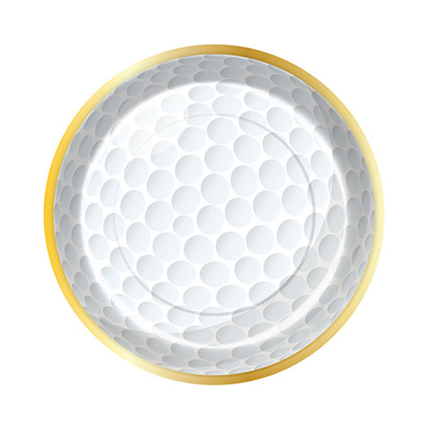 Premium Golf Ball Die-Cut Dinner Plates - Set of 8 | Stylish Golf-Themed Party Tableware for Birthdays, BBQs, and Themed Events