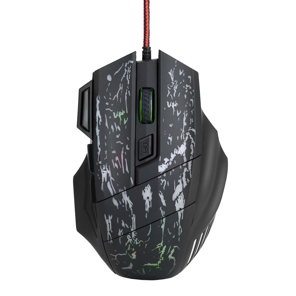 Goshyda 7-Button RGB Gaming Mouse with Breathing Light - Wired Ergonomic Computer Mouse for PC Gamers - Perfect for FPS, MOBA & Esports Competition