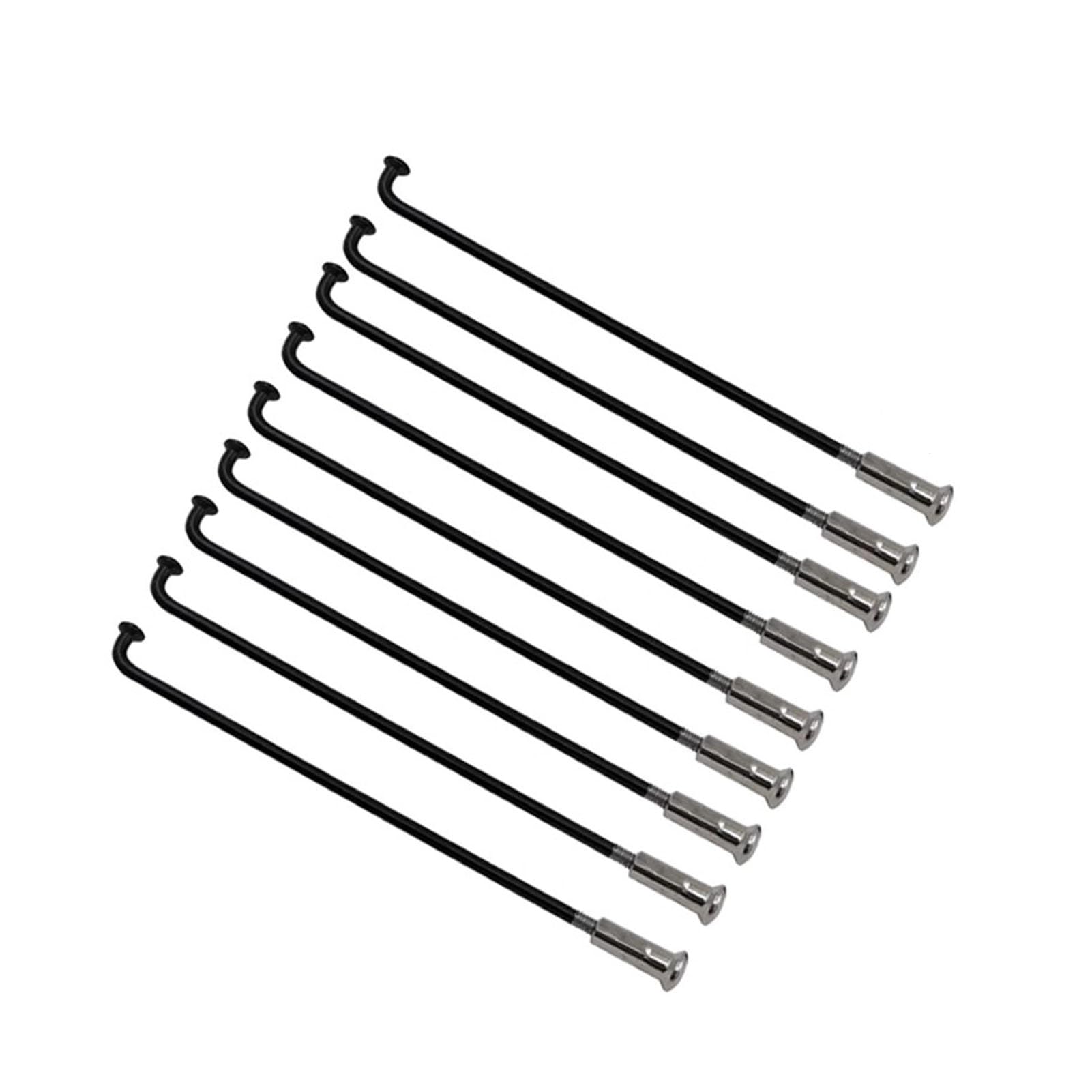 12G Black Carbon Steel Bicycle Spokes 76-280mm with Nipples - Compatible with E-Bikes, Tricycles & Most Bicycles (12PCS, 161mm) - Perfect for Wheel Repair, Replacement & Custom Builds