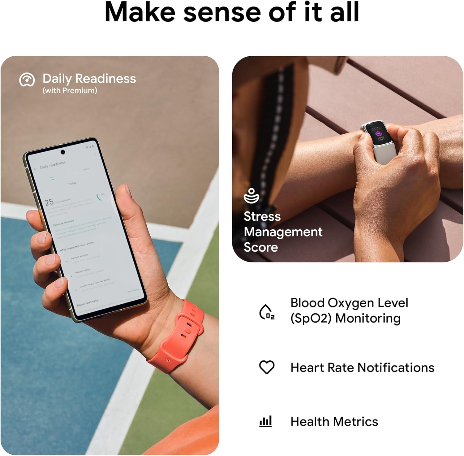 Fitbit Charge 6 Advanced Fitness Tracker with Built-In GPS, Heart Rate Monitor, Sleep Tracking & Fitbit Pay - Certified Renewed Like New (Black) | Perfect for Running, Swimming & Daily Activity Tracking