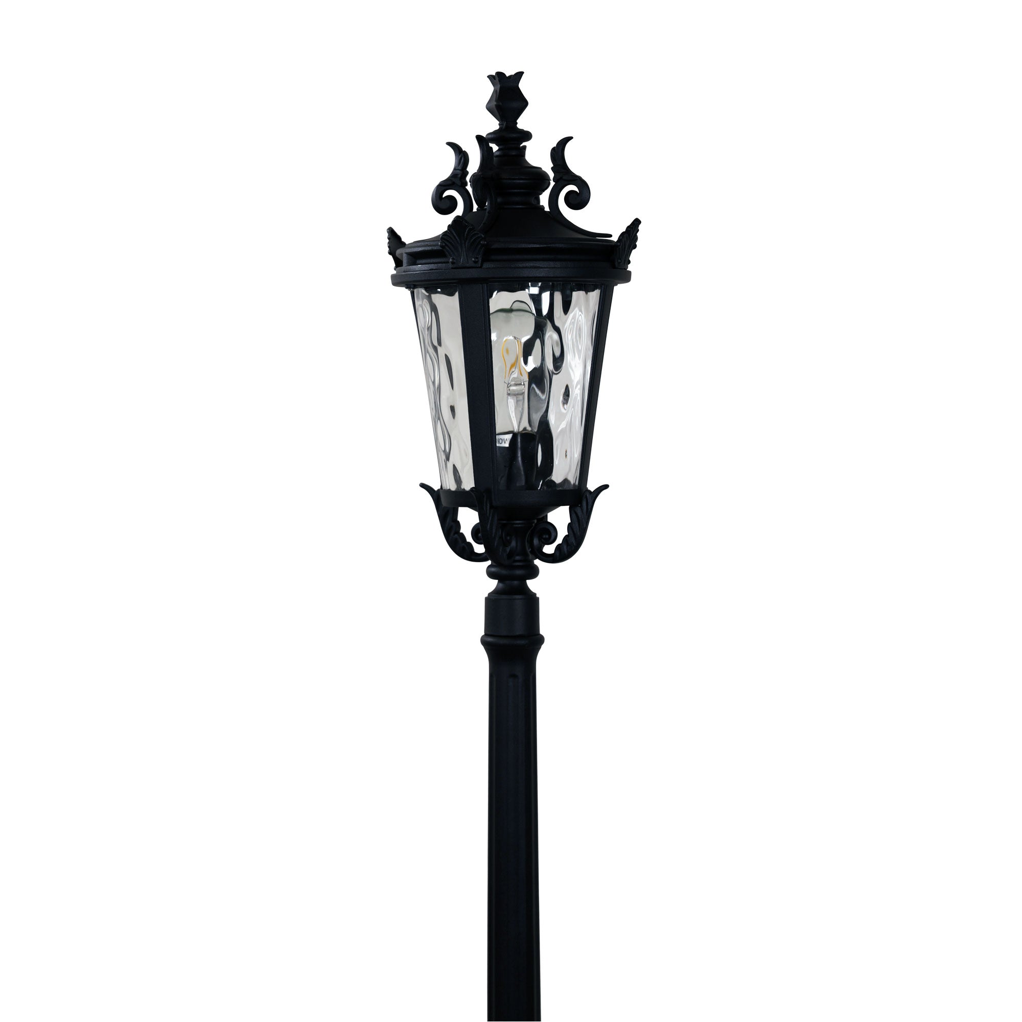 ALBION Black IP44 E27 221cm Traditional Outdoor Post Light for Garden, Pathway, and Driveway Lighting