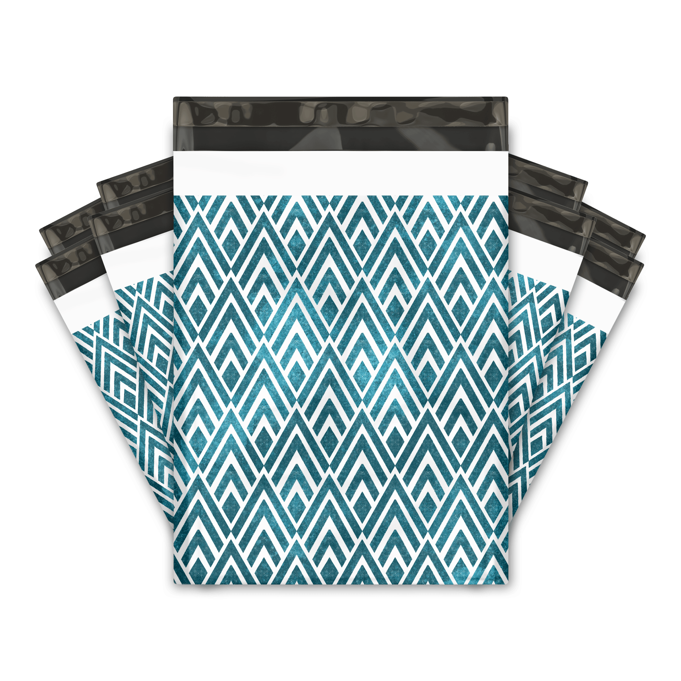 10x13 Geometric Designer Poly Mailers - Premium Printed Shipping Envelopes for Ecommerce, Subscription Boxes & Boutique Packaging (Set of 50) - Waterproof Mailing Bags for Clothing, Jewelry & Small Business Shipments