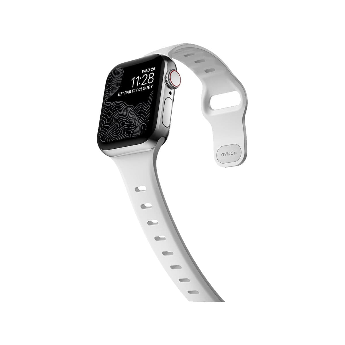 NOMAD Sport Slim 40mm/41mm White Band for Apple Watch Series 7/8/SE - Durable & Lightweight Replacement Strap for Workouts, Running & Active Lifestyle