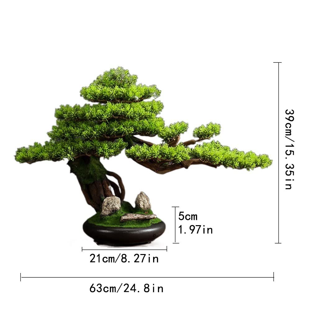 Lifelike Artificial Bonsai Tree - Mini Zen Pine for Home Office Desk Decor | Simulation Plant for Hotel, Party & Festival Decoration | Perfect for Meditation Spaces & Japanese-Inspired Interiors