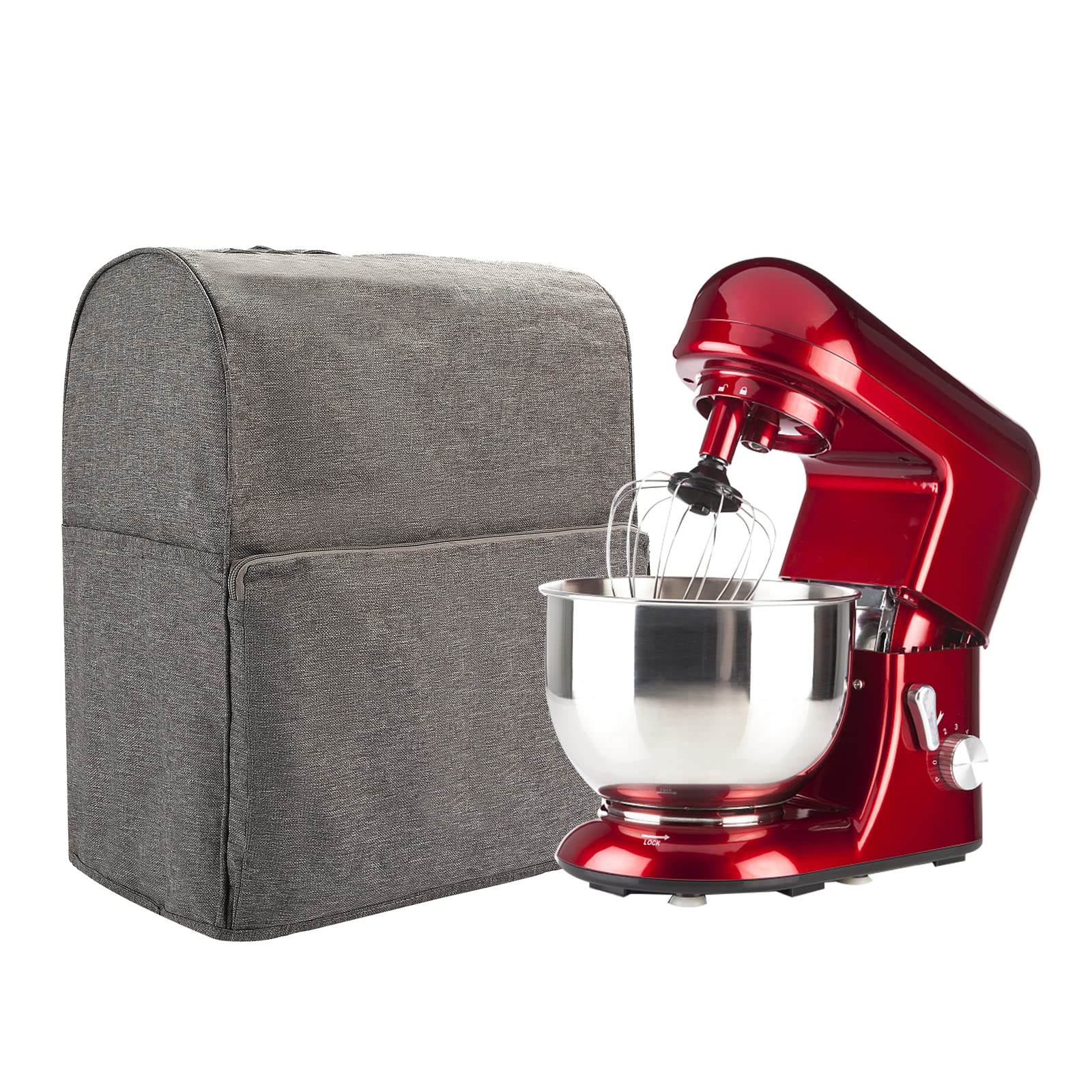 **KitchenAid Mixer Cover for Tilt Head 4.5-5 Quart Stand Mixers - Dust Protection with Storage Pocket - Compatible with KitchenAid Attachments - Perfect for Baking, Cooking & Kitchen Organization**