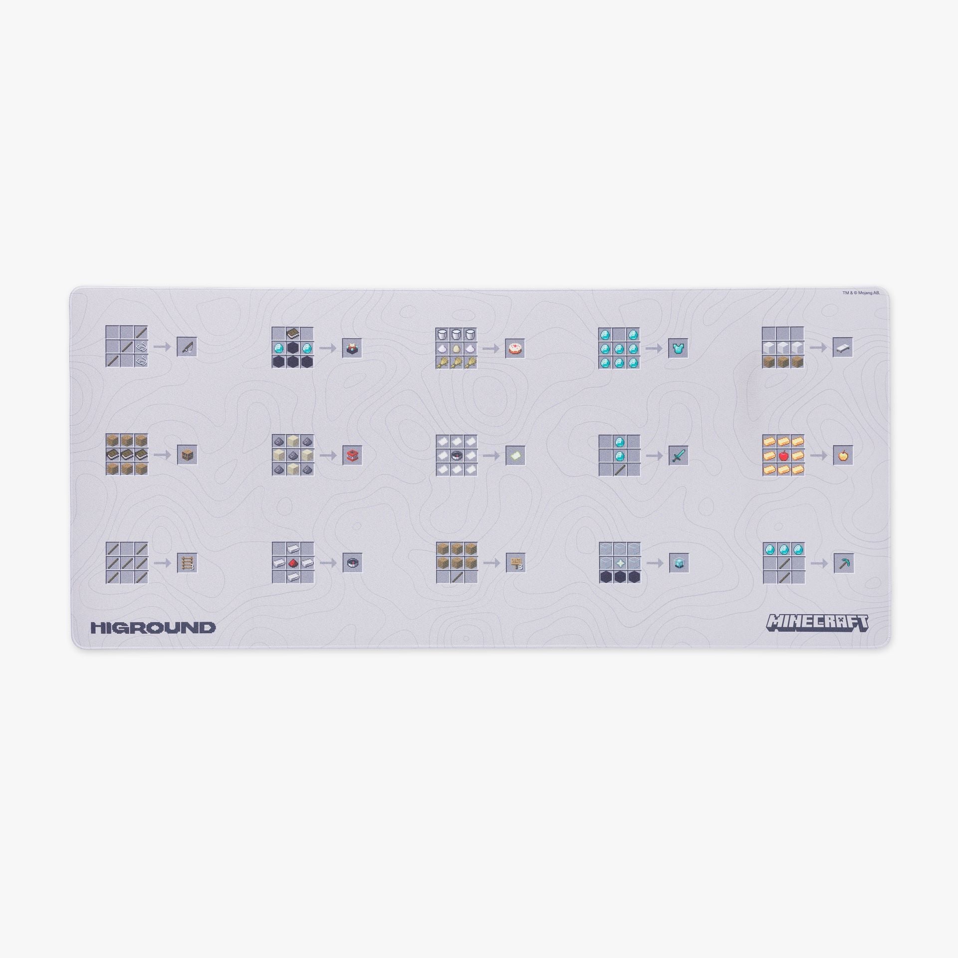 HG x Minecraft XL Gaming Mousepad with Crafting Guide - Perfect for PC, Laptop & Console Gaming Setup