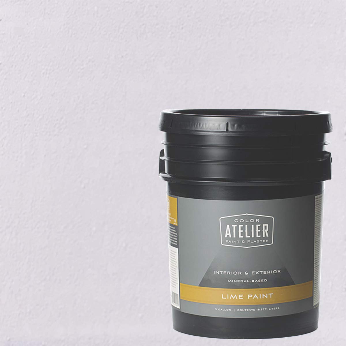 Color Atelier Lime Paint - 5 Gallon Bucket in Lilac Shade | Premium Interior & Exterior Lime Wash for Walls, Furniture & DIY Projects