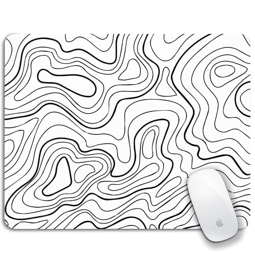 White topographic map