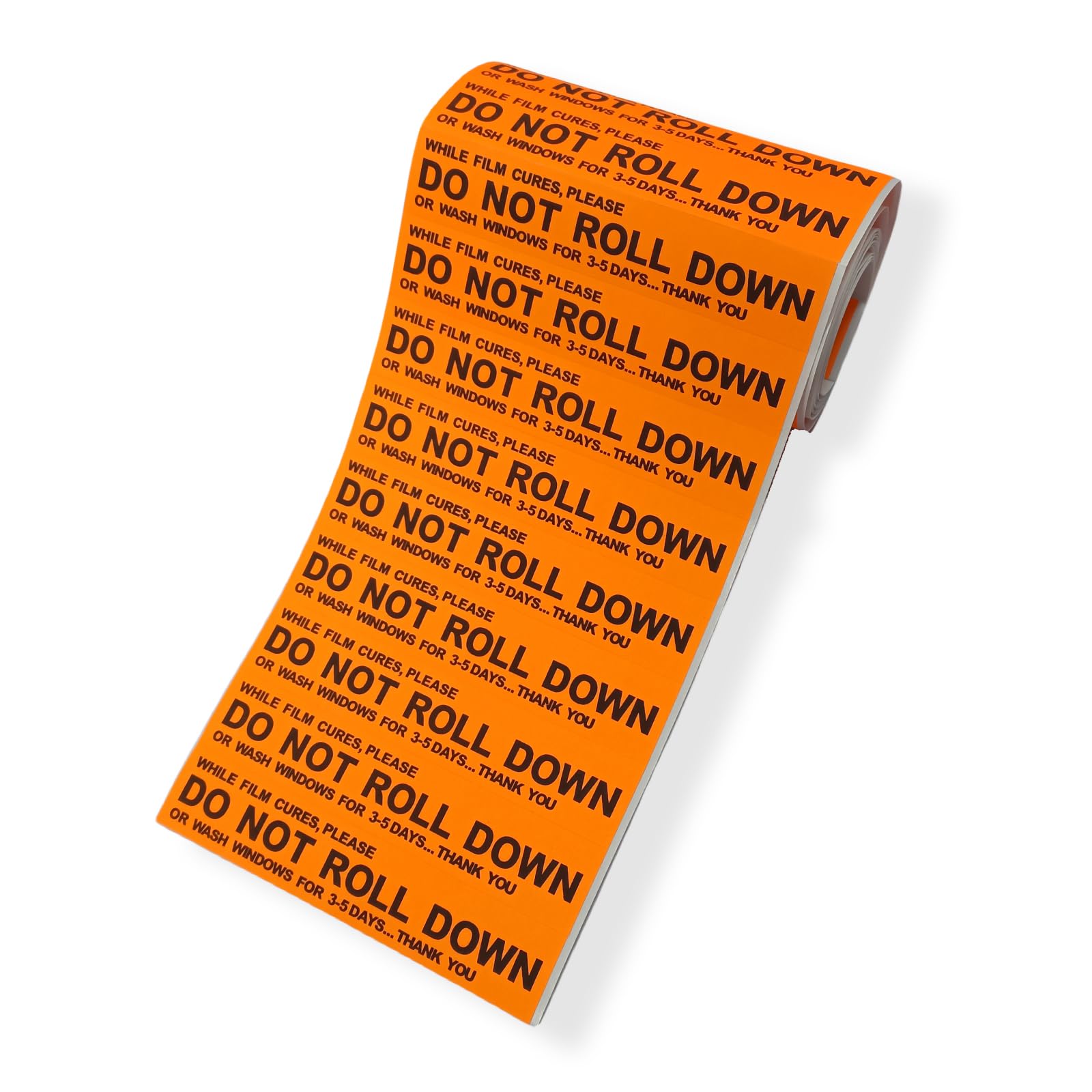 300Pcs Orange Vinyl Wrap Warning Stickers - Car Window Tint Tools for Auto Detailing & Paint Protection | Prevent Rolling Down Windows During Installation