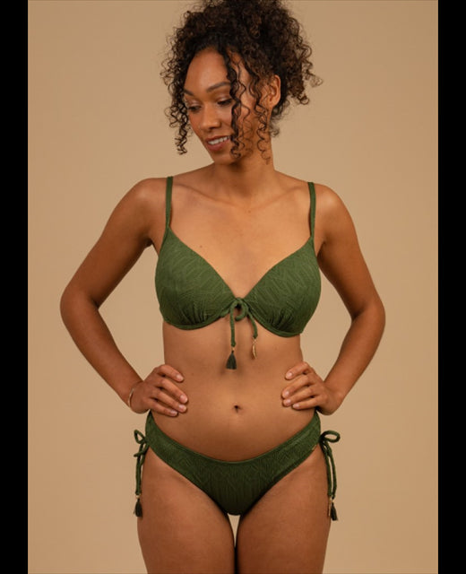 Gelato Slim Tie Underwire Bikini Top - Khaki Color | Sexy Swimwear for Women | Perfect for Beach, Pool & Summer Vacations