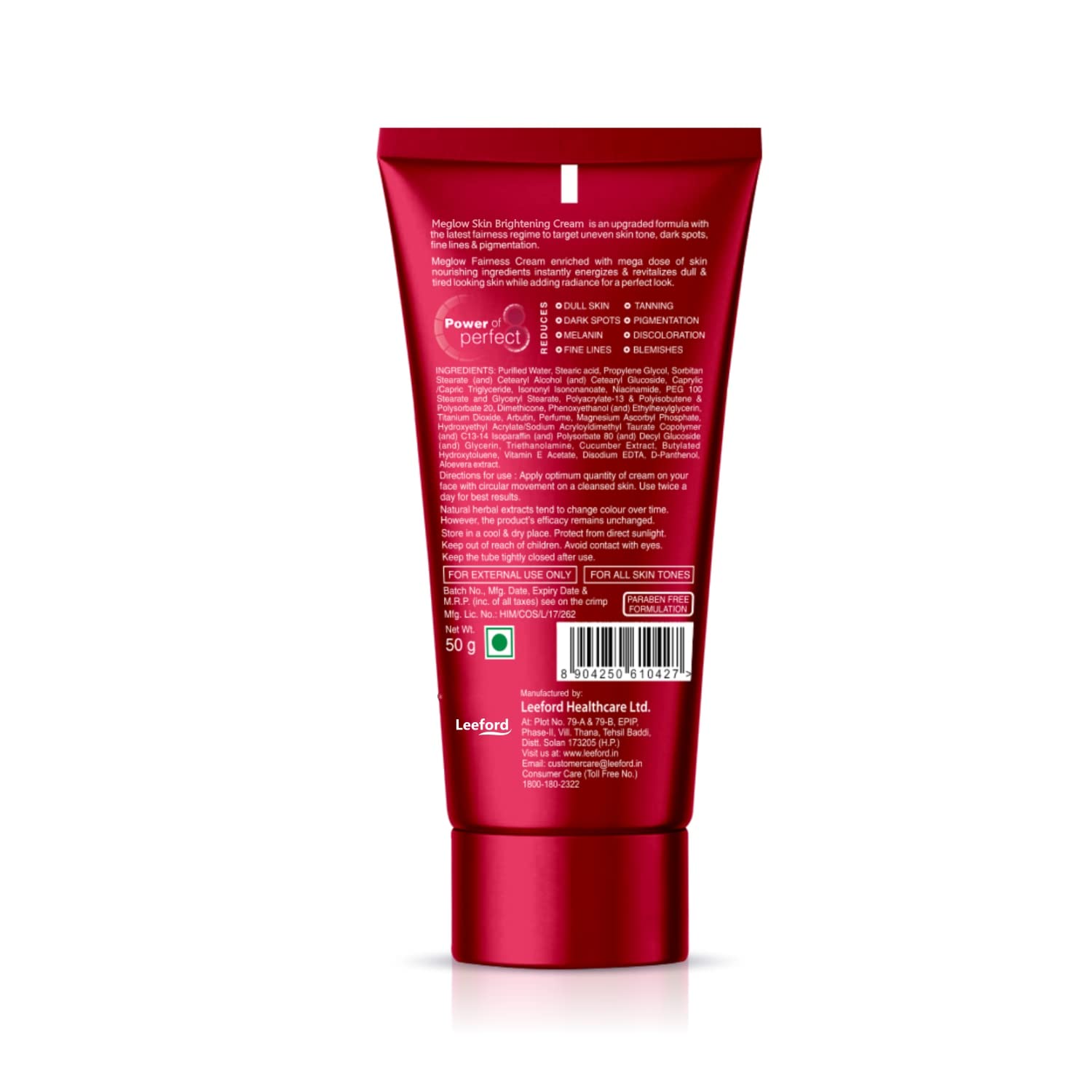 Meglow Premium Fairness Face Cream for Women - SPF 15, Pack of 2 (50g Each) | Paraben-Free with Aloe Vera, Cucumber Extracts & Vitamin E for Soft, Glowing Skin | Daily Moisturizer for Radiant Complexion | Perfect for Daytime Use & Sun Protection