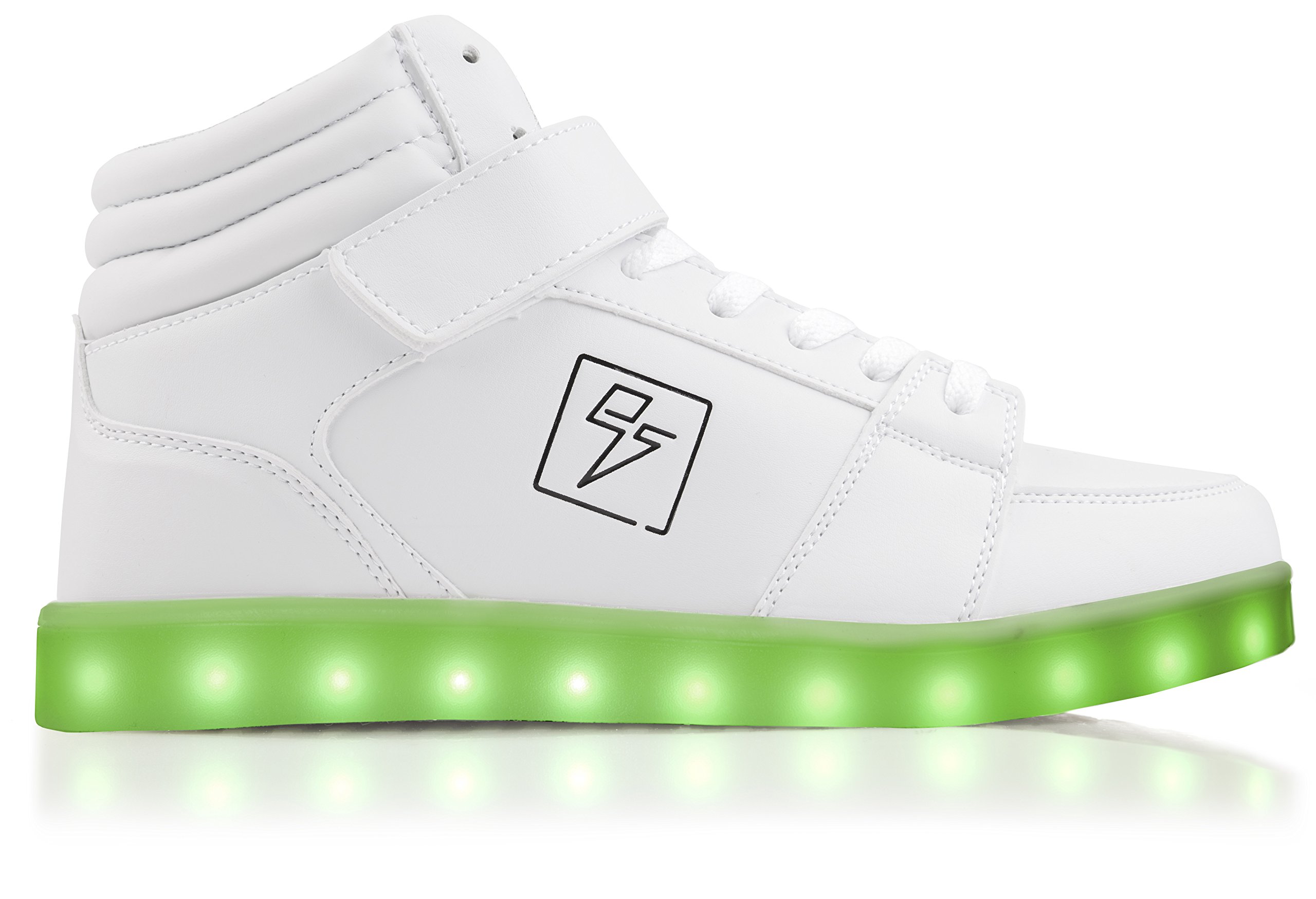 Glow in the Dark LED High Top Sneakers - Electric Light Up Shoes for Men Women - Perfect for Rave Parties, Night Running & Festivals