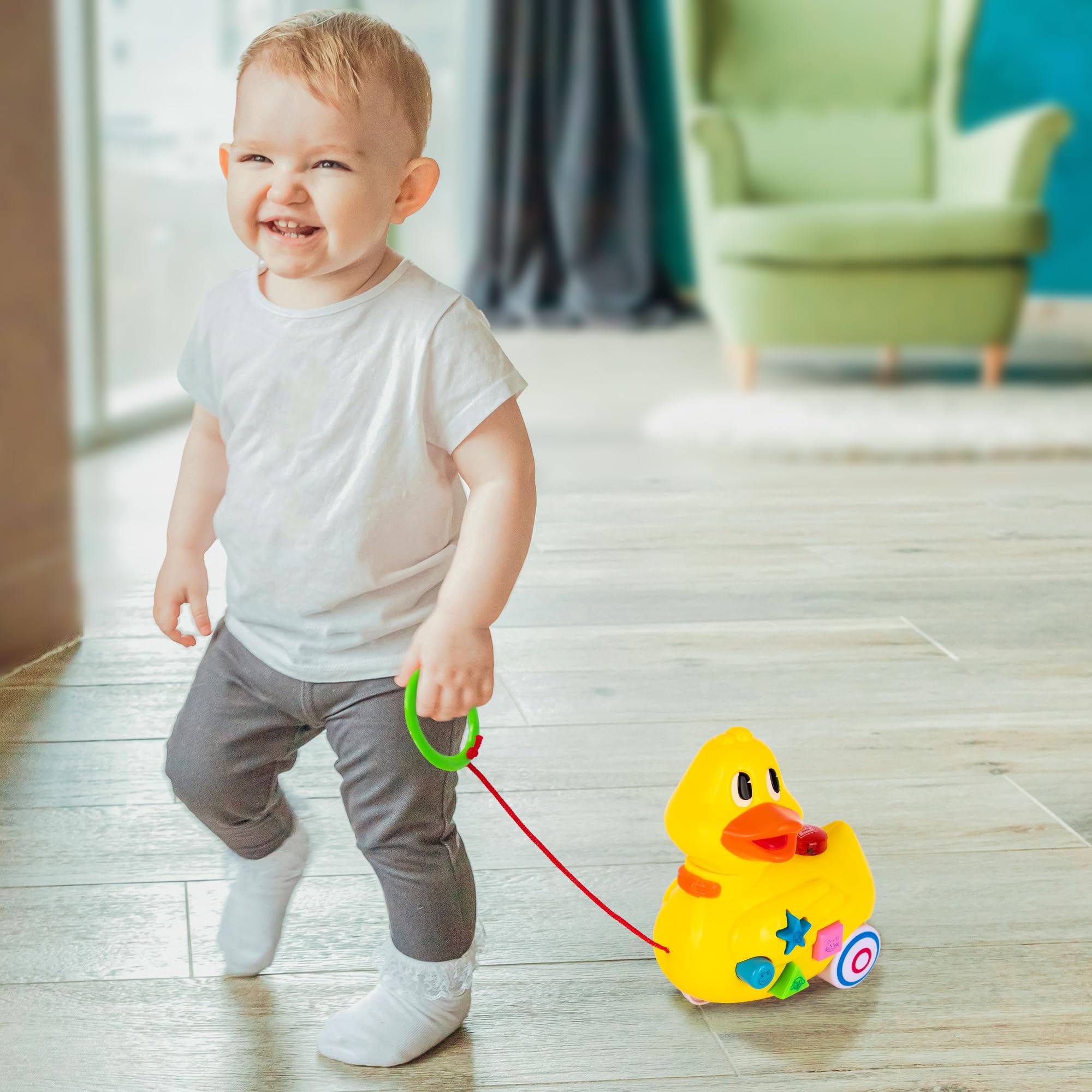 ArtCreativity Musical Duck Pull Toy for Toddlers & Babies - Light-Up Walking Duck with Sounds & Music - Interactive Educational Toy for 1-3 Year Olds - Perfect Gift for Boys & Girls - Great for Playtime, Learning & Early Childhood Development