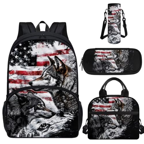 American Flag Wolf