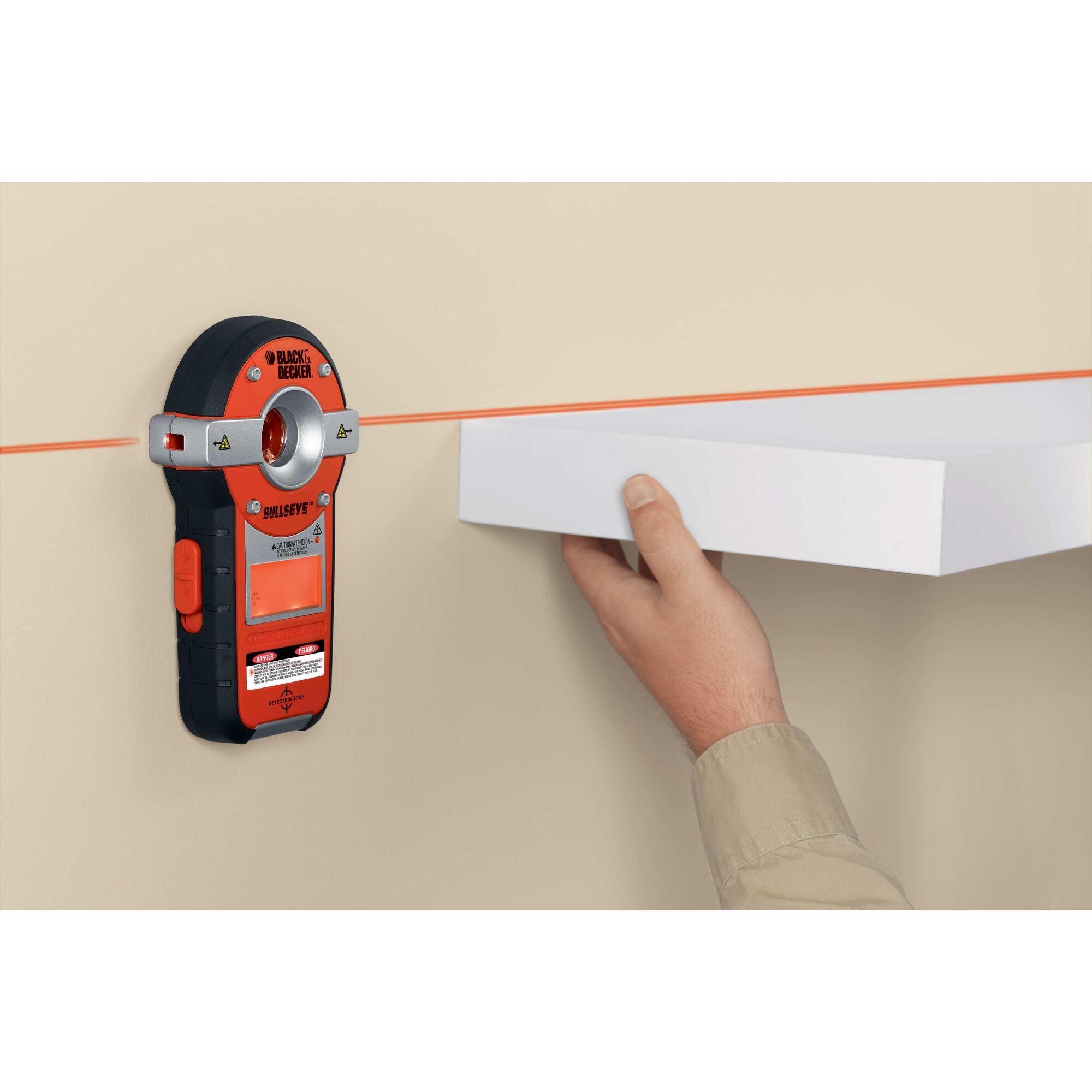 Self-Leveling Line Laser with Stud Finder - 360° Cross-Line Projection for Precise Alignment | Perfect for Home Renovation, Construction, and DIY Projects