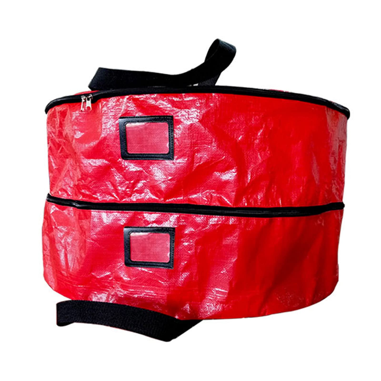 RESOYE Double Layer Christmas Wreath Storage Bag 30x15 Inch - PE Material Holiday Decoration Organizer with Dual Zippers - Perfect for Storing Wreaths, Garlands & Seasonal Decorations Safely