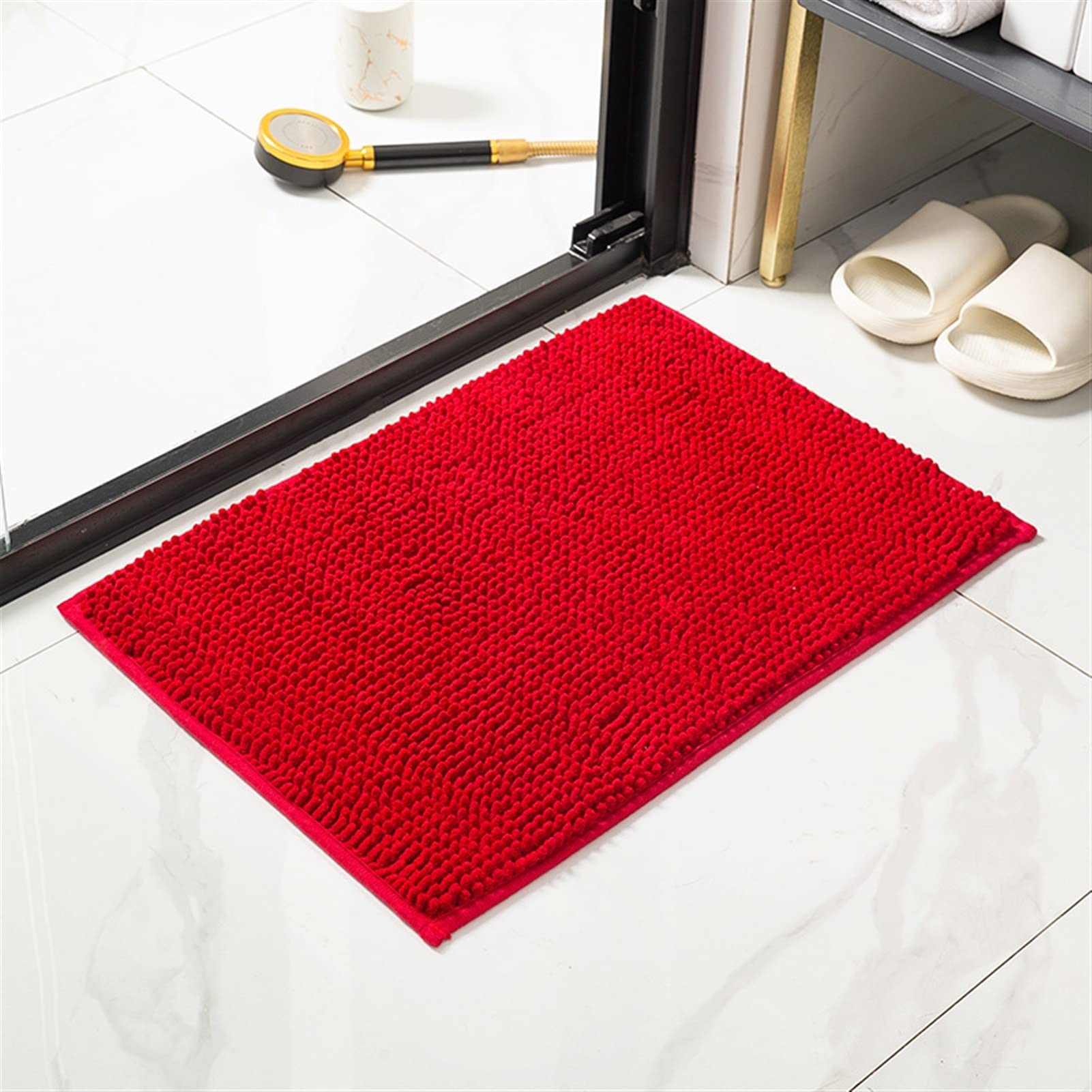 Premium Non-Slip Shower Mat - JrenBox Quick-Drying Bathroom Rug, Super Absorbent & Anti-Skid Bath Mat (40x60cm, Gray) - Perfect for Wet Floors, Shower Safety & Bathroom Decor