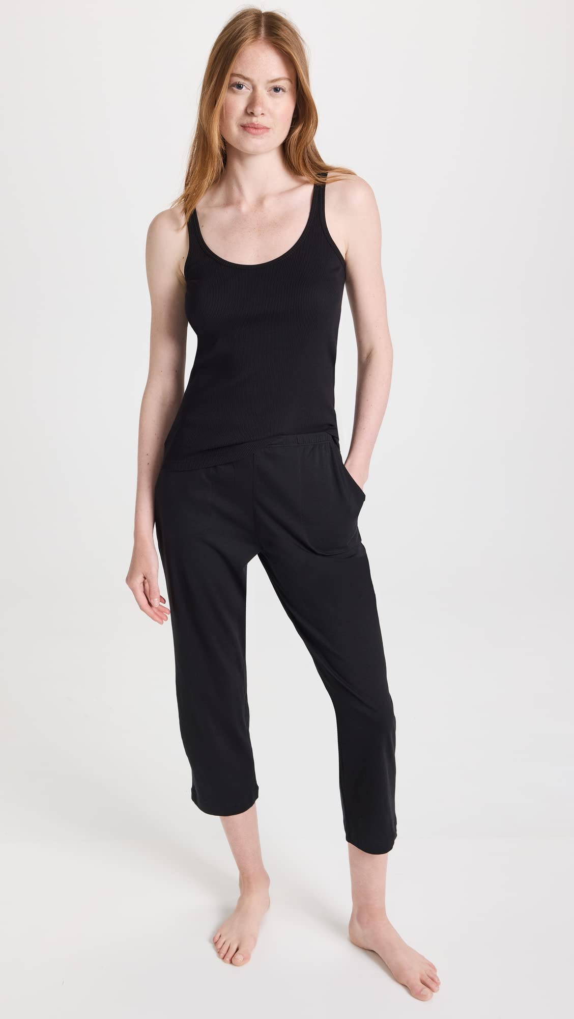 SKIN Women's Carlyn High-Waisted Crop Pants - Comfortable Stretchy Workout & Yoga Pants for Running, Gym, Lounge & Casual Wear