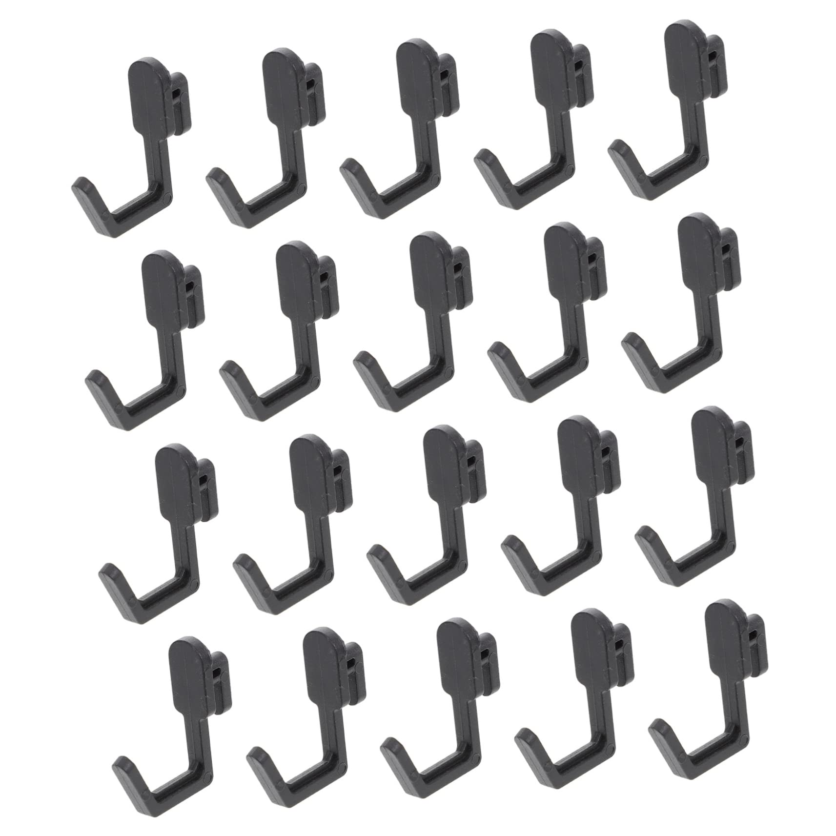 Zerodeko 4-Pack Garage Tool Organizer Set - 20pc J-Shape Pegboard Hooks & Wall Mount Storage System for Workshop, Garage & DIY Projects - Heavy Duty Metal Tool Hangers for Hammers, Wrenches & Power Tools