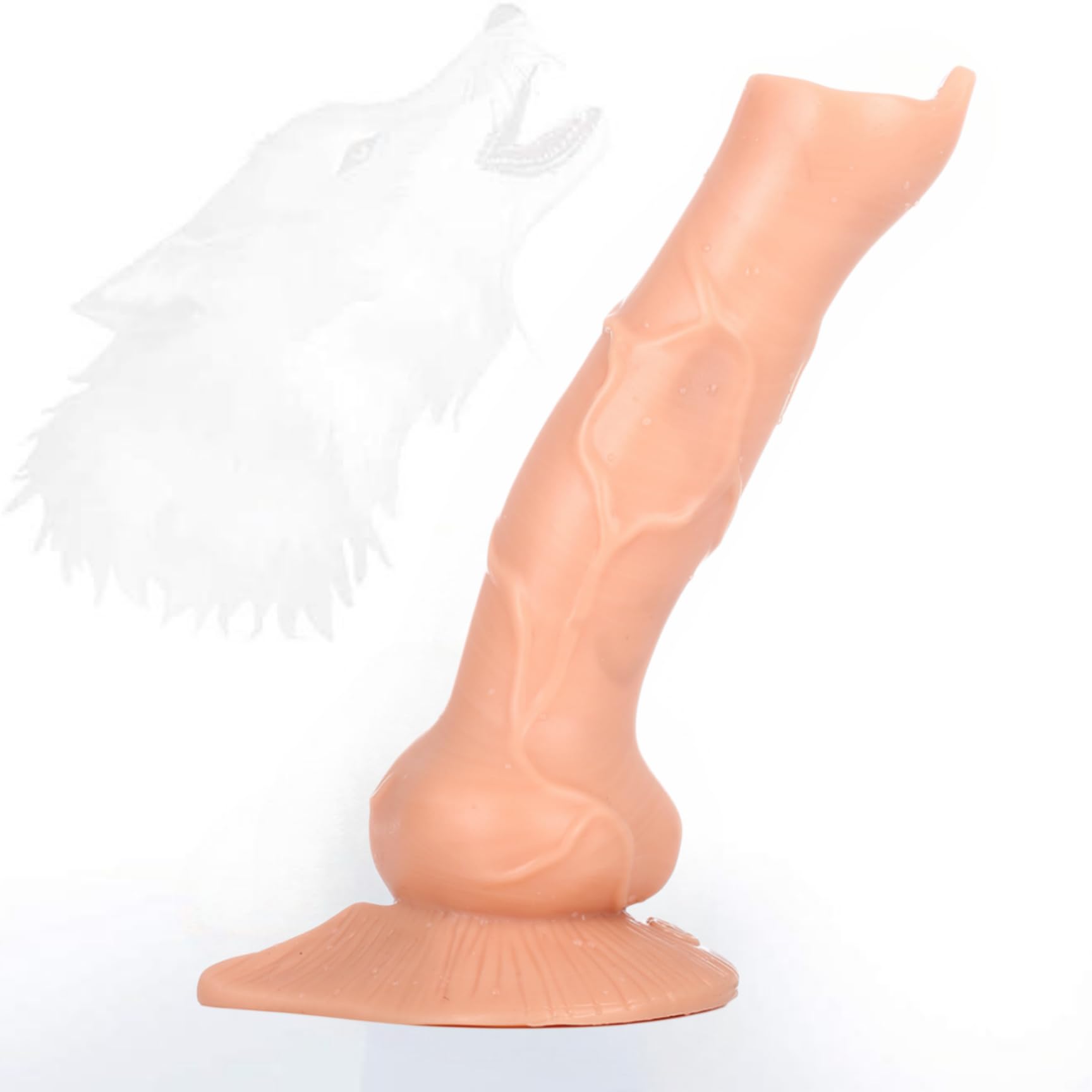 Realistic Dog Dildo - Animal Design G-Spot Stimulator - Body-Safe Silicone, Strong Suction Base - Perfect Size for Men & Women - Vaginal & Anal Play - Ideal for Roleplay, BDSM & Fantasy Fulfillment (Brown)