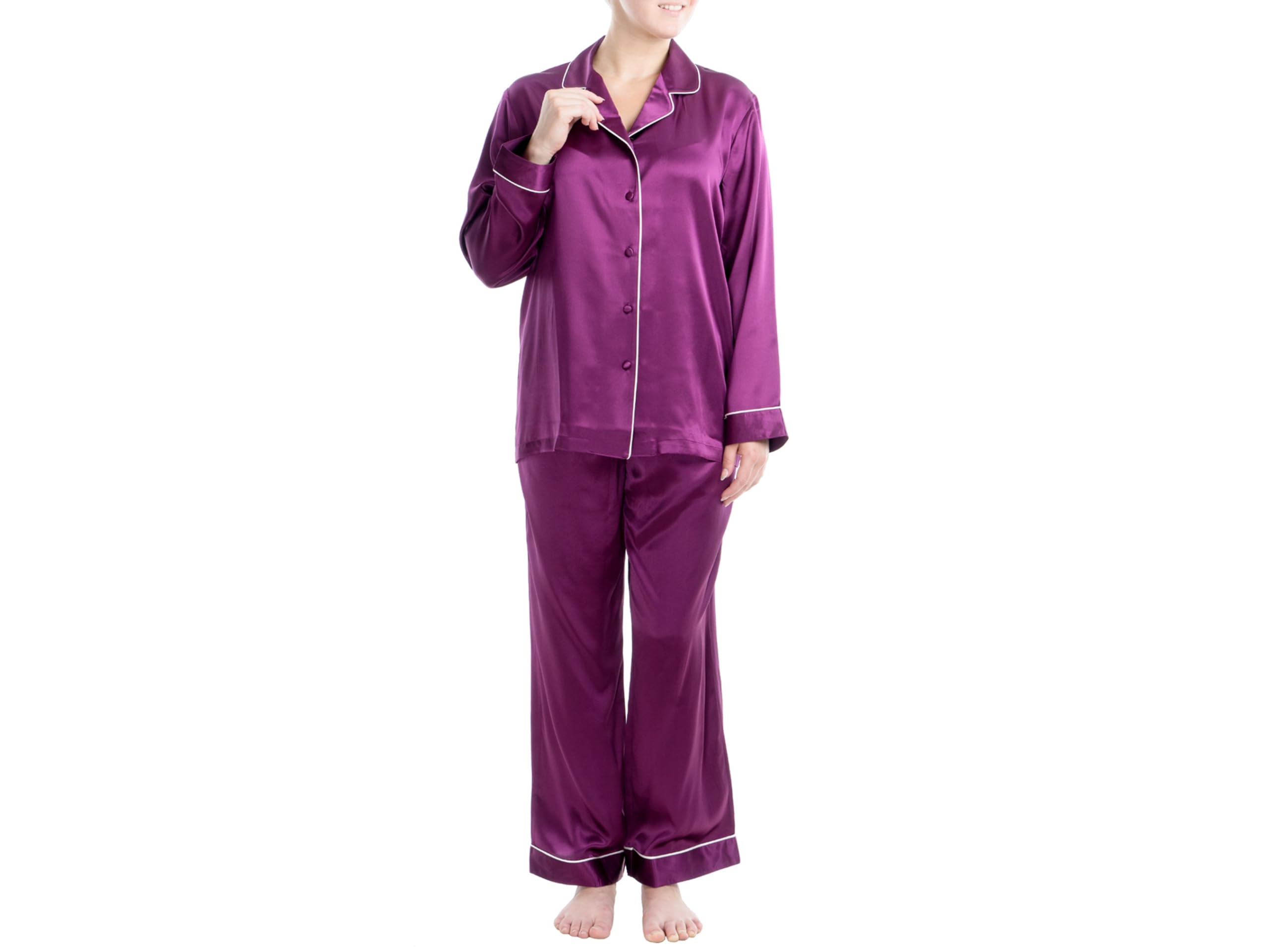 Luxury 100% Mulberry Silk Pajama Set for Women - Soft & Breathable Sleepwear for Comfortable Nights - Perfect for Relaxation, Spa Days & Gift Giving