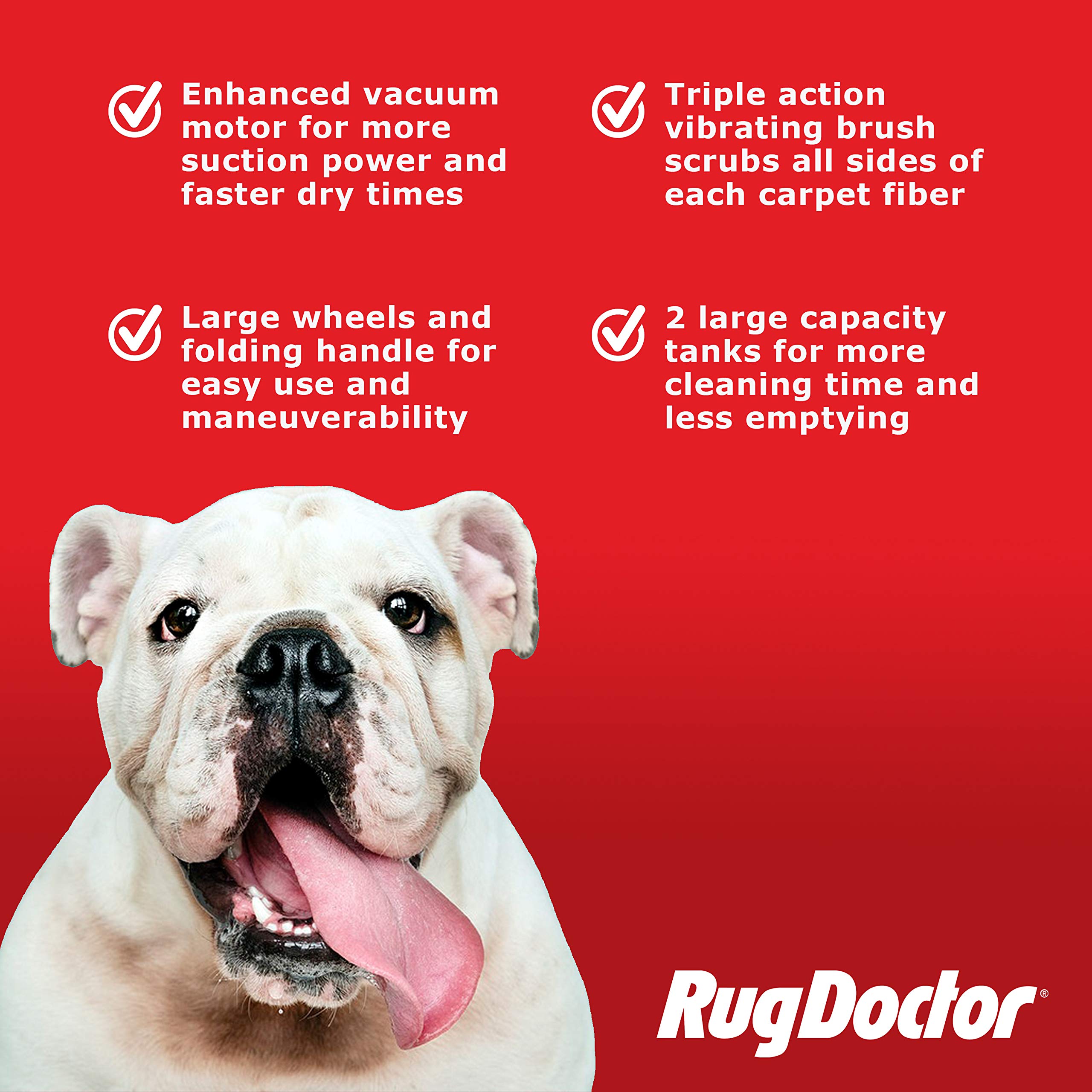 Rug Doctor Mighty Pro X3 Commercial Carpet Cleaner with 96 oz Tank | Pet Hair & Stain Remover | Includes 12-ft Hose & Universal Attachment | Ideal for Deep Cleaning Homes, Offices & High-Traffic Areas