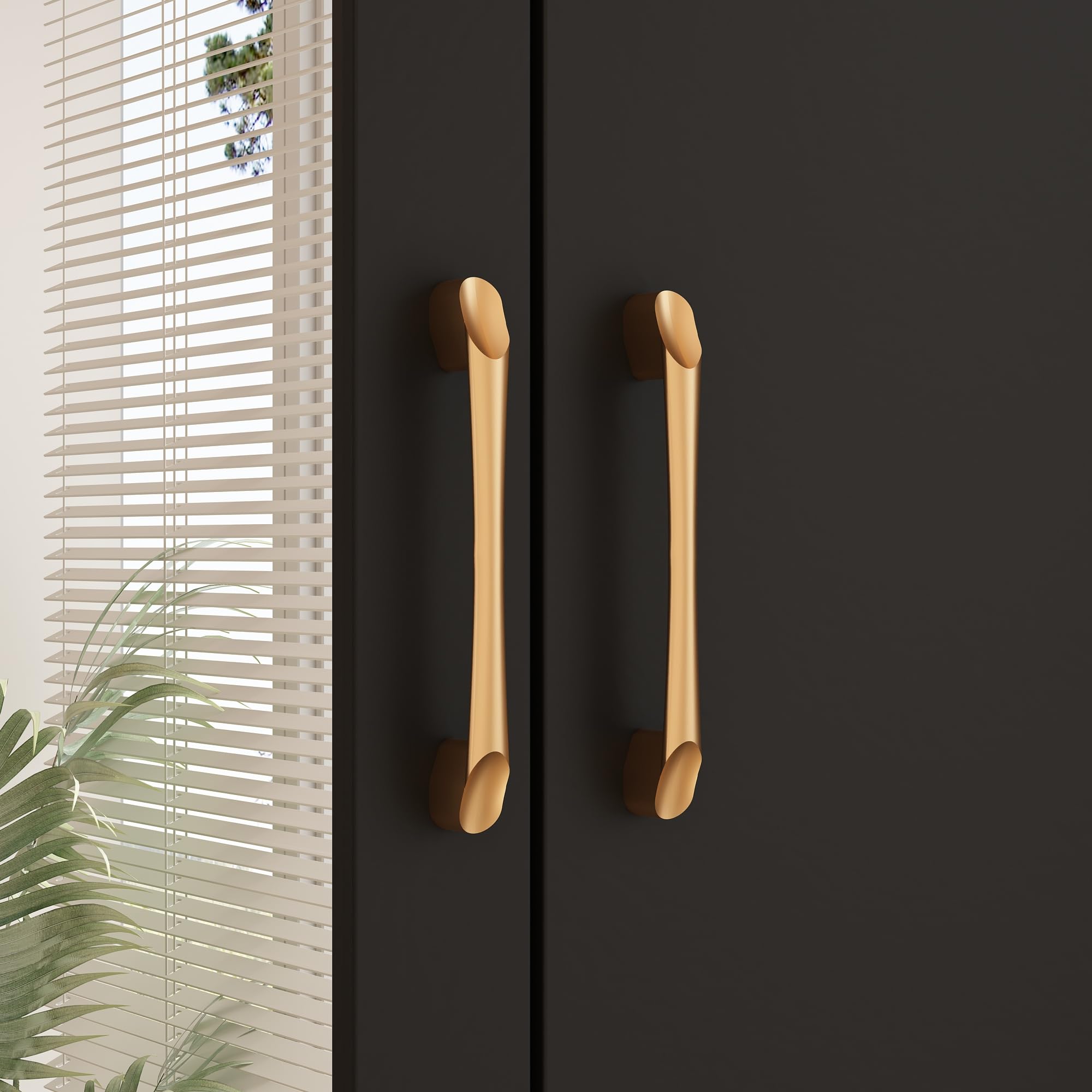 Hitow 2 Door Wooden Wardrobe Armoire with Mirror - 35.5