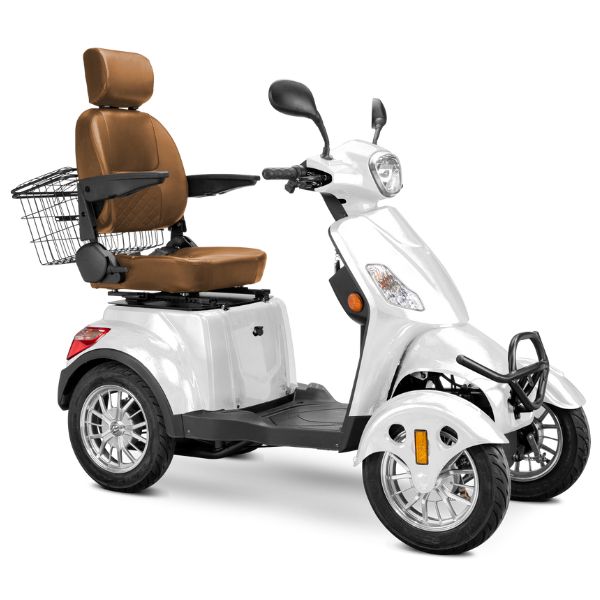 Premium Full Size 4 Wheel Mobility Scooter for Adults - Lightweight Electric Wheelchair with Long Battery Life - Ideal for Outdoor Travel, Shopping & Daily Mobility Assistance