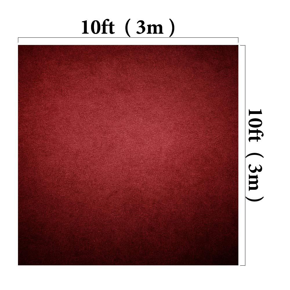 10×10ft Dark Red Abstract Photography Backdrop - Premium Microfiber Burgundy Fabric for Professional Headshots & Portraits - Wine Red Studio Backdrop for Wedding, Fashion, and Product Photography