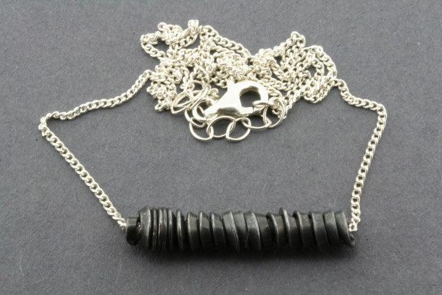 Oxidized Silver Long Spiral Necklace for Women - Elegant Boho Jewelry for Everyday Wear & Special Occasions