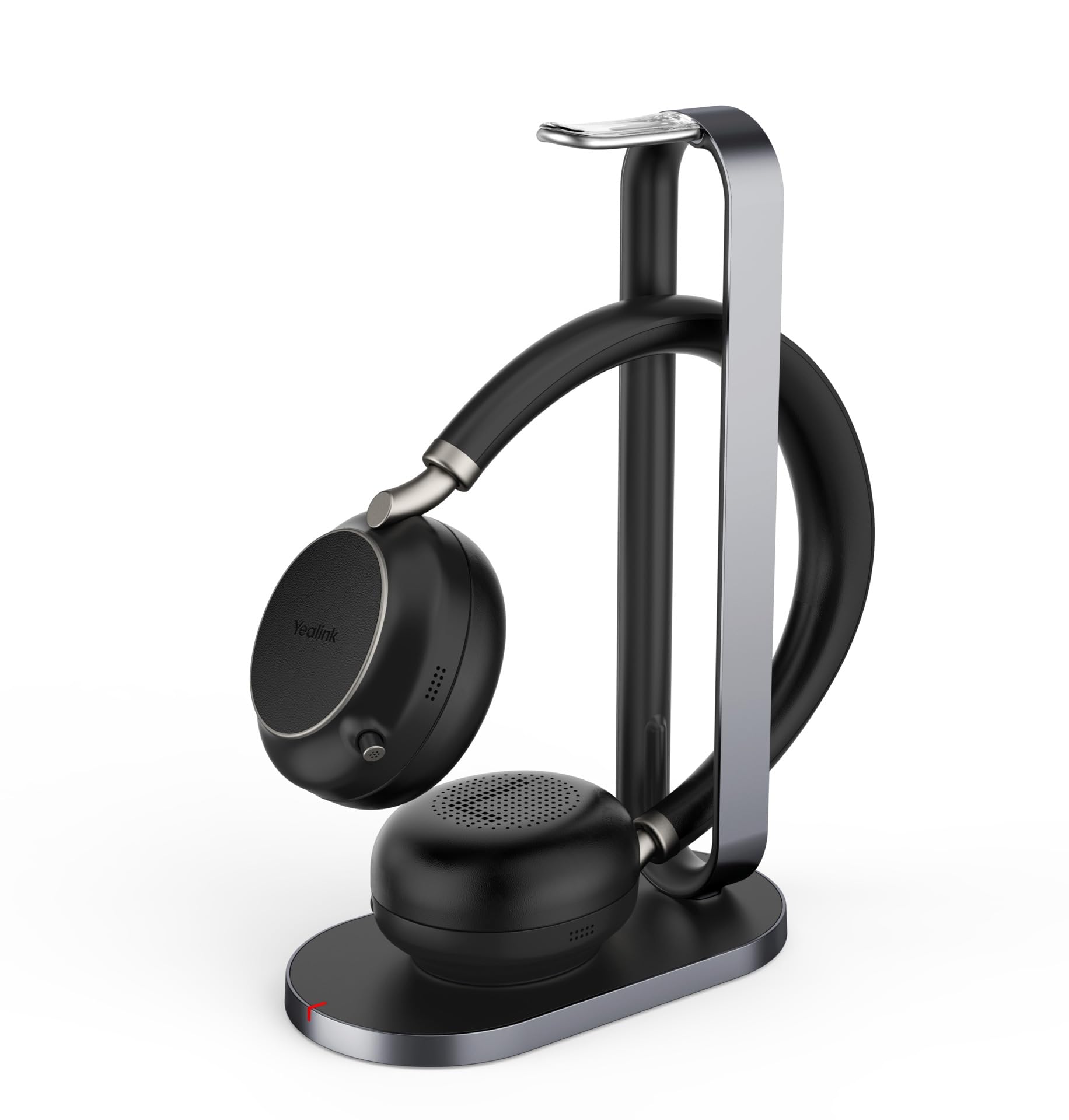 Yealink BH76 Microsoft Teams Certified USB-A Bluetooth Headset with Charging Stand - Noise Cancelling Wireless Headphones for Office, Remote Work & Video Conferencing (Black)