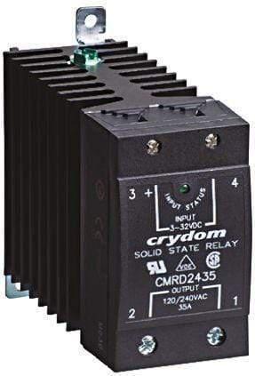 CMRD6055 Solid State Relay - Single Phase 3.5-32VDC Control, 55A 48-660VAC Load, DIN Rail Mount - Ideal for Industrial Automation & HVAC Systems