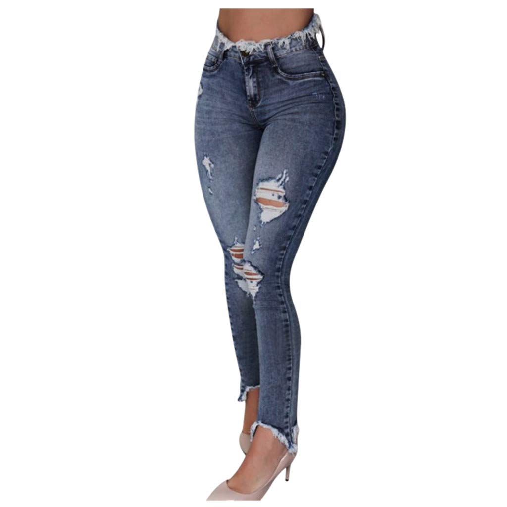 Trendy Ripped Fringe Jeans for Women - Slim Fit Distressed Denim Pants with Edgy Fringe Details | Perfect for Casual Wear, Night Out & Street Style | Great for Date Nights, Concerts & Urban Fashion Looks | Ideal for Weekend Brunch, Shopping Trips & Instagram Outfits