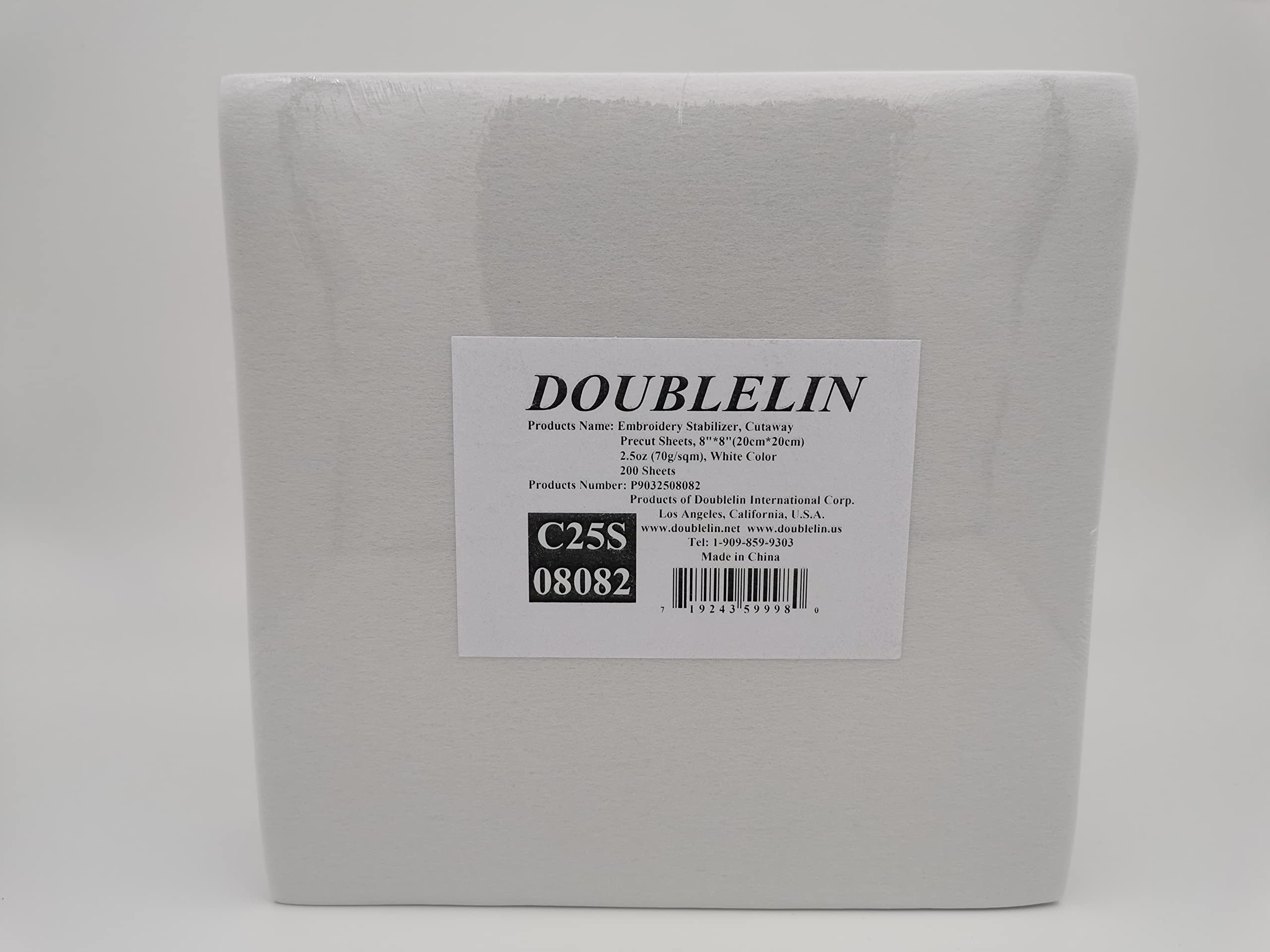 DOUBLELIN Cutaway Embroidery Stabilizer 2.5oz White - 8