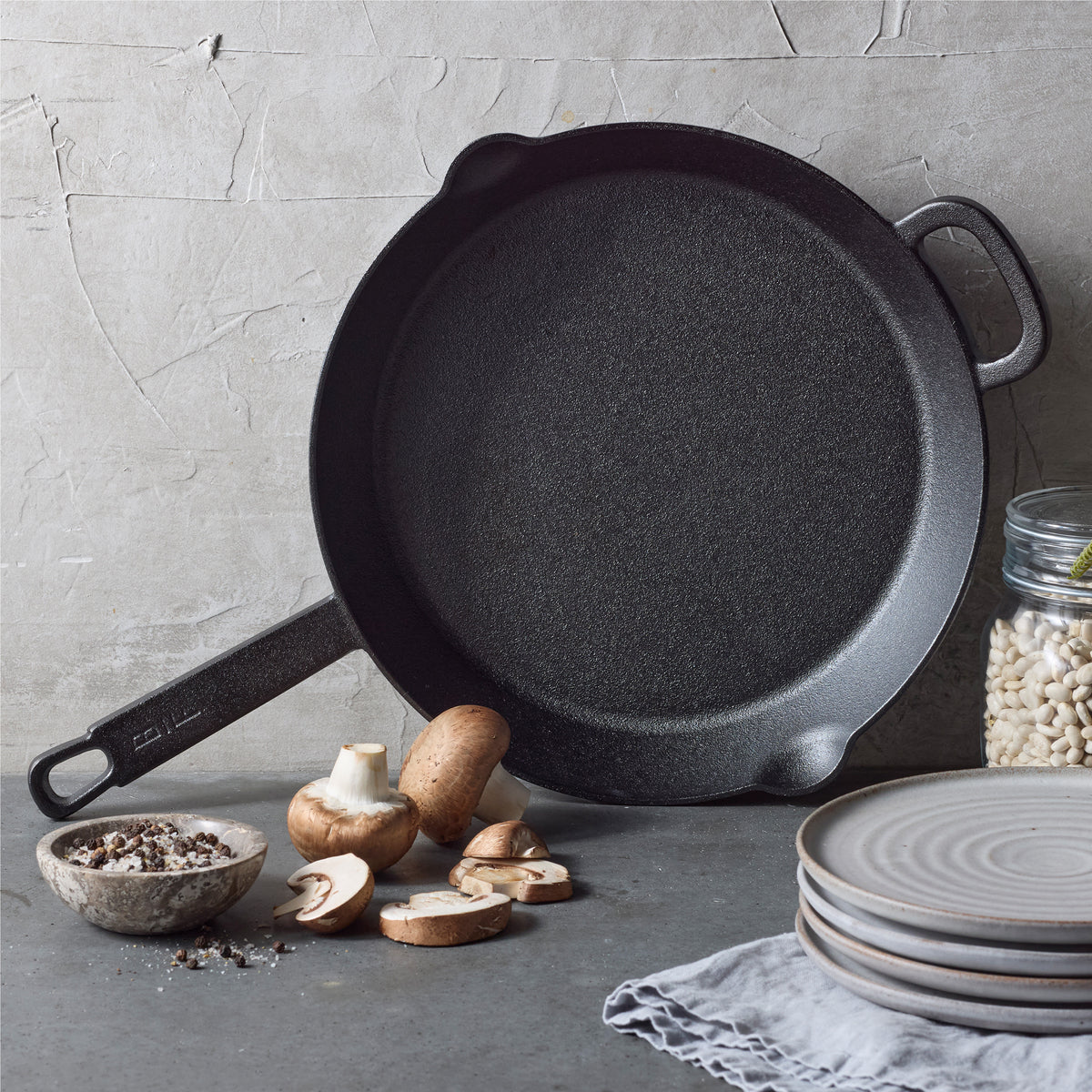 Bobby Flay by GreenPan 12-Inch Nonstick Cast Iron Skillet - Premium Cookware for Searing, Frying & Baking - Perfect for Stovetop, Oven & Grill Use